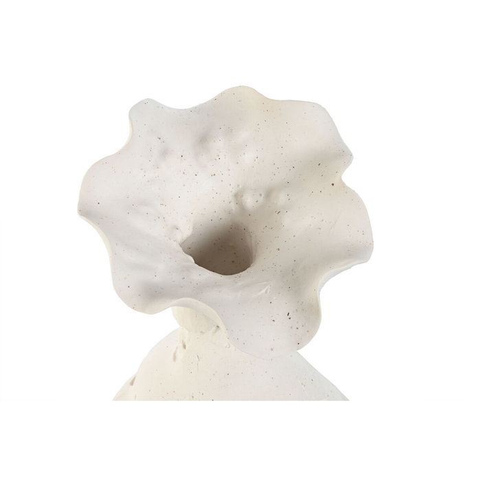 DKD Home Decor Jarrón de Cerámica Blanco Orgánico Artesanal DKD Home Decor Jarrón de Cerámica Blanco Orgánico Artesanal