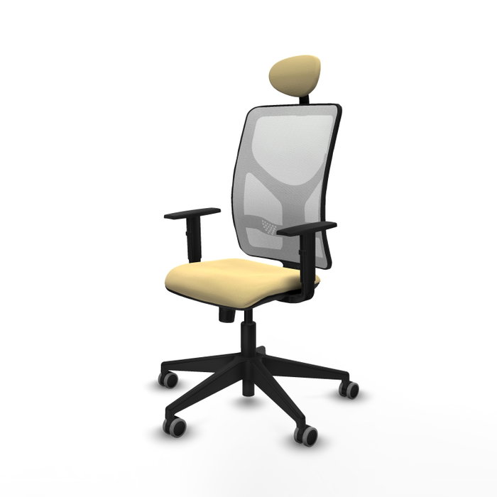 PIQUERAS Y CRESPO Silla de oficina Motilla con mecanismo Sincro, Crema y Blanco PIQUERAS Y CRESPO Silla de oficina Motilla con mecanismo Sincro, Crema y Blanco