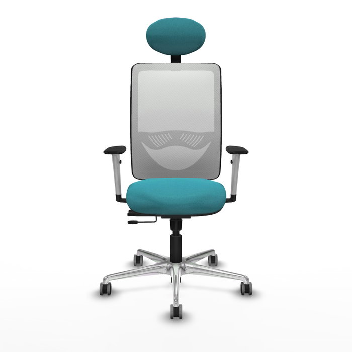 PIQUERAS Y CRESPO Silla de oficina Zulema Turquesa y Blanco