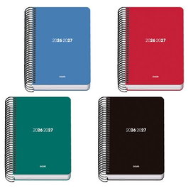 Dohe Agenda Escolar Basic Element A6 Espiral Cubierta Polipropileno Colores Surtidos 2026-2027