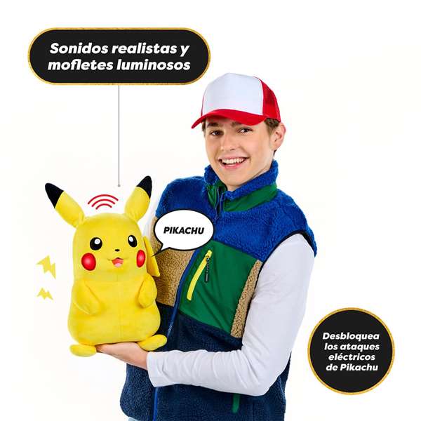 Famosa Peluche Pikachu Puppetronic 50 cm con luces y sonidos