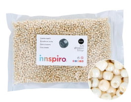 Innspiro Rocalla de vidrio redondo ivory blanco 3,8mm 500gr