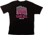 Ernieball Camiseta Usa Ball End Flag Negra de Algodón y Poliéster Talla S