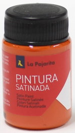 LA PAJARITA Pack de 6 botes de pintura satinada naranja base látex 35 ml