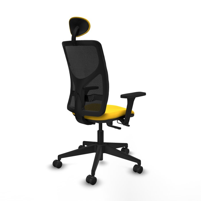 PIQUERAS Y CRESPO Silla de oficina Motilla con mecanismo Sincro/Traslack Amarillo y Negro PIQUERAS Y CRESPO Silla de oficina Motilla con mecanismo Sincro/Traslack Amarillo y Negro