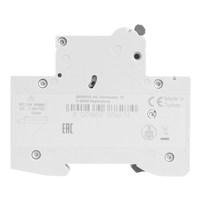 Siemens 5SL6106-6 Disyuntor en miniatura 1P Tipo B 6A Siemens 5SL6106-6 Disyuntor en miniatura 1P Tipo B 6A