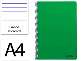 Liderpapel Cuaderno Espiral Smart A4 Verde 80 Hojas