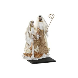 Belén de Navidad Home ESPRIT Blanco Dorado Aluminio 27 x 24 x 40 cm
