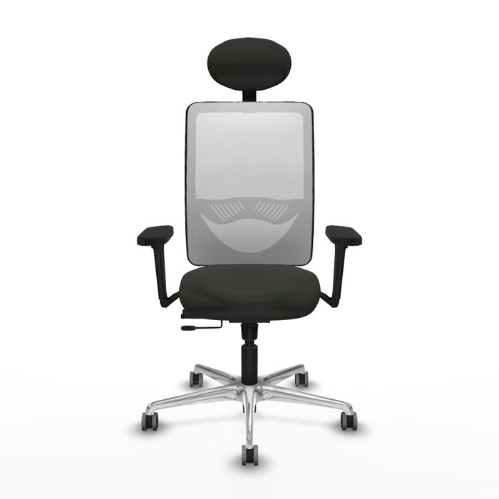 PIQUERAS Y CRESPO Silla de oficina Zulema con mecanismo Sincro/Traslack, Blanco y Negro