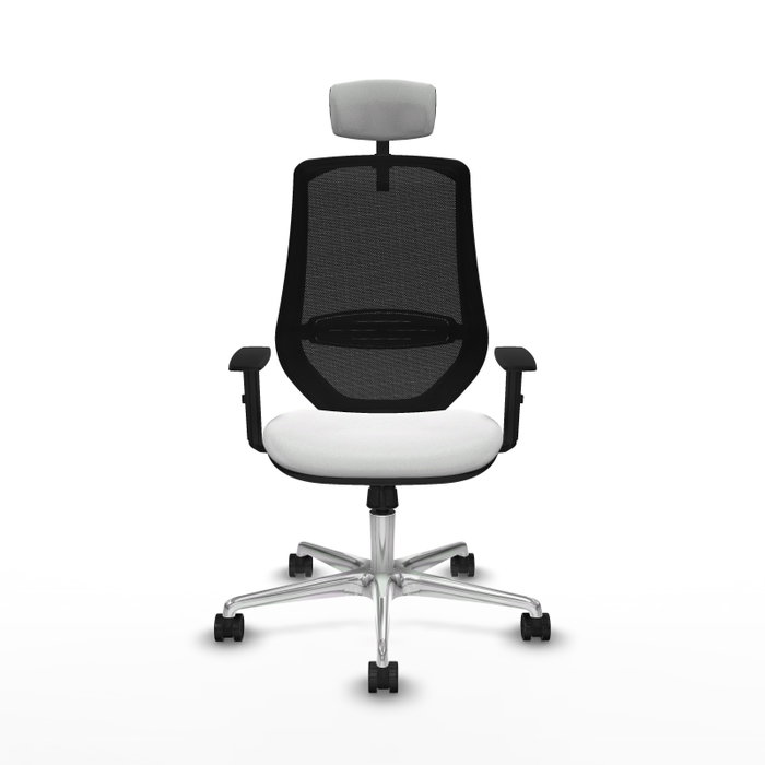 PIQUERAS Y CRESPO Silla de oficina Mardos con mecanismo Sincro, Blanco y Negro