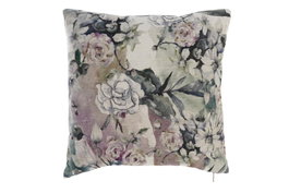 DKD Home Decor Cojín de Flores Terciopelo Multicolor