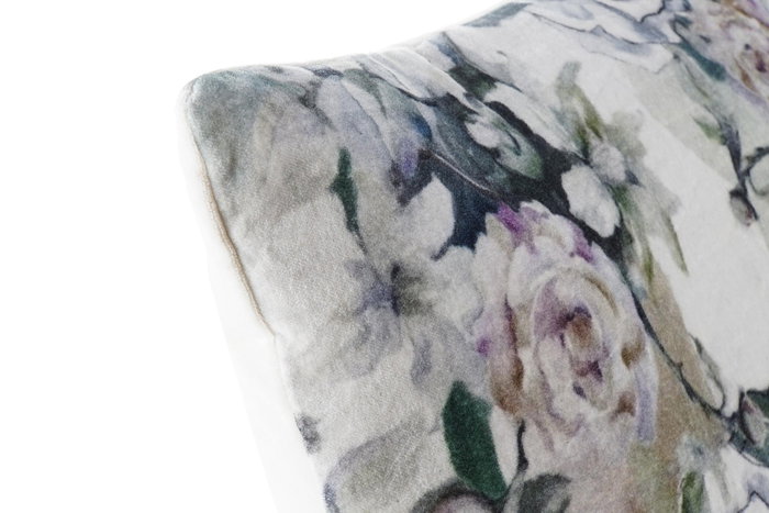 DKD Home Decor Cojín de Flores Terciopelo Multicolor