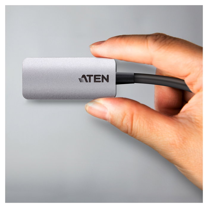 ATEN Adaptador USB-C a HDMI 4K UC3008A1 Plata, Soporta 4096 x 2160 a 60 Hz
