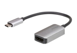 ATEN Adaptador USB-C a HDMI 4K UC3008A1 Plata, Soporta 4096 x 2160 a 60 Hz