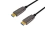 Equip 119450 Cable HDMI Activo de Fibra Óptica 2.1, 10 Metros, 8K 60Hz / 4K 240Hz, 48 Gbps, 3D, ARC, Ethernet, Conectores Chapados en Oro, Negro