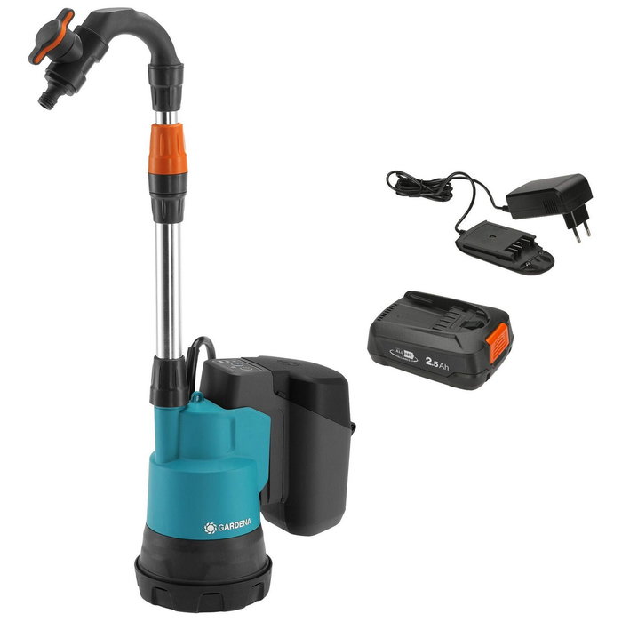 Gardena Bomba para Colector de Agua de Lluvia 2000/2 18V P4A con Batería y Cargador