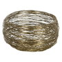 Ixia Bowl Dorado de Acero Inoxidable Decoración 27 x 27 x 16 cm