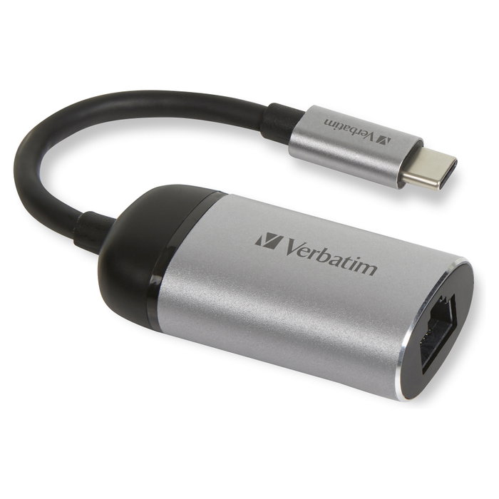 Verbatim Adaptador USB-C a Gigabit Ethernet con cable de 10 cm Verbatim Adaptador USB-C a Gigabit Ethernet con cable de 10 cm