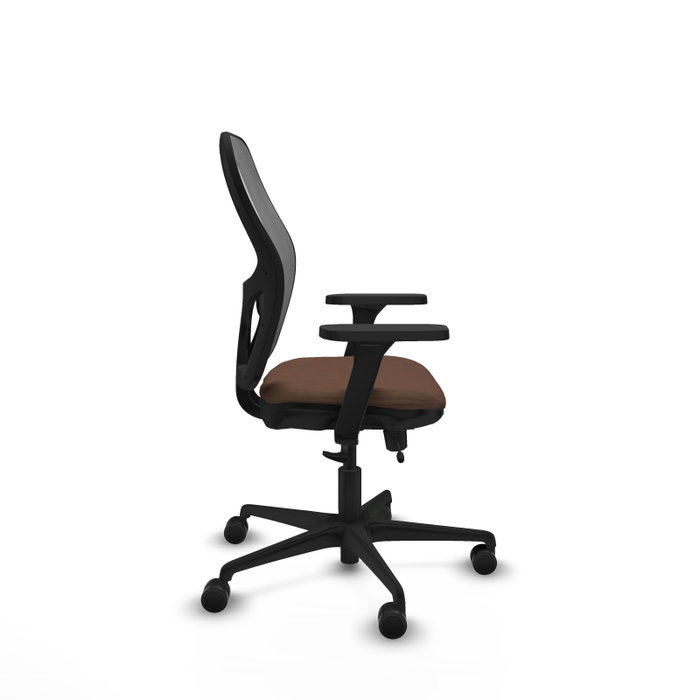 PIQUERAS Y CRESPO Silla de oficina Jorquera con mecanismo Sincro/Traslack, tela marrón y malla gris PIQUERAS Y CRESPO Silla de oficina Jorquera con mecanismo Sincro/Traslack, tela marrón y malla gris