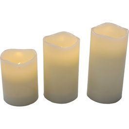 New Garden Dolo Pack 3 de Velas LED con Efecto de Llama Realista