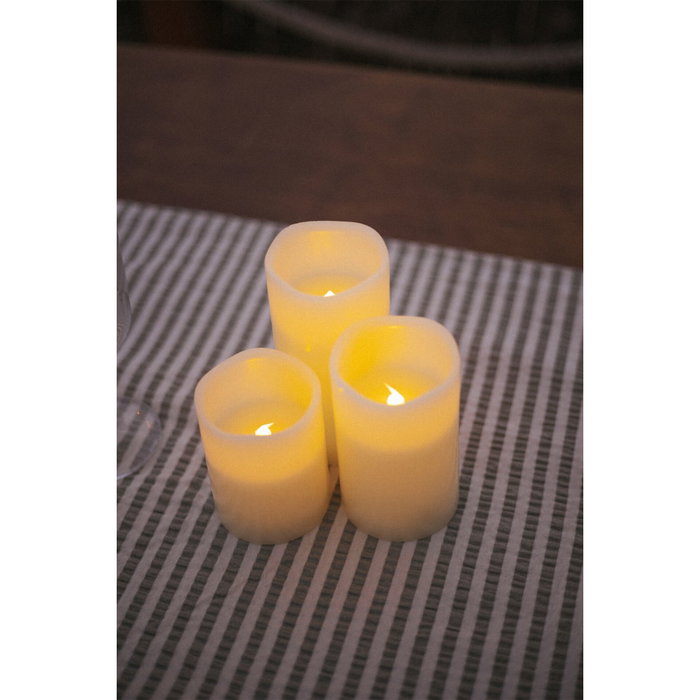 New Garden Dolo Pack 3 de Velas LED con Efecto de Llama Realista