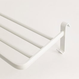 Yoevu Repisa Blanca con Ganchos para Pared, Compatible con Múltiples Sistemas de Organización