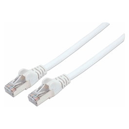 Intellinet 741354 Cable de Red RJ45 Patch Cord Cat7 S/FTP 0.5m Blanco - 10GBase-T 10GbE 600 MHz AWG26 Oro Chapado LSZH