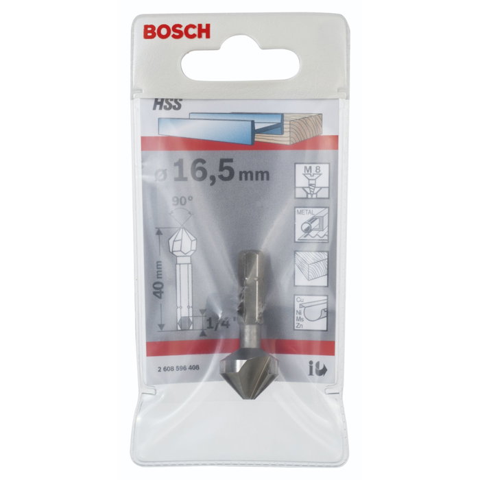 Bosch Avellanadora 16,5 mm M8 con vástago hexagonal