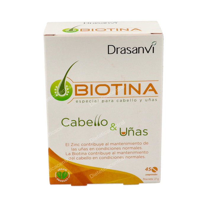 DRASANVI Biotina 400mcg con Hierro y Zinc 45 comprimidos