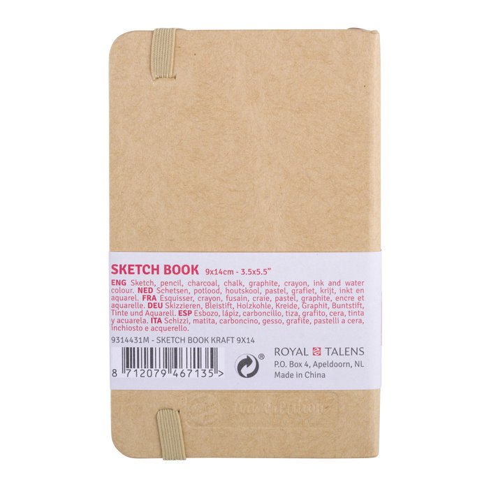 Talens Art Creation Cuaderno de Bocetos Cubierta Kraft 9 x 14 cm, 80 Hojas, 140 g/m²