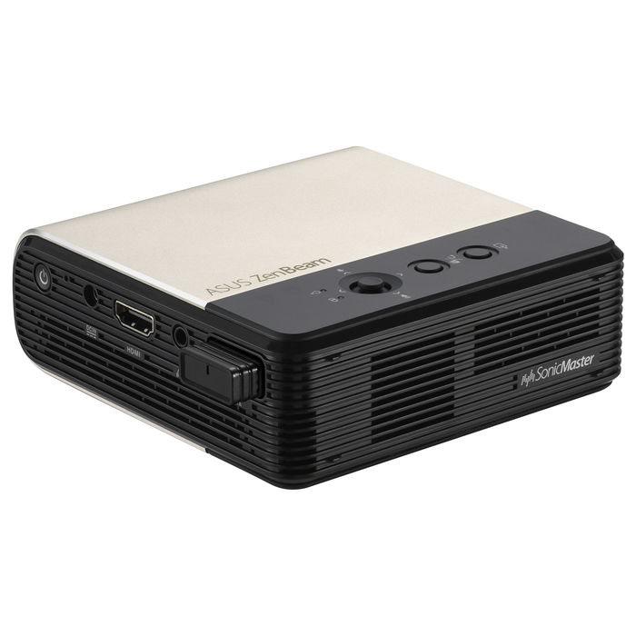 ASUS Proyector Portátil ZenBeam E2 DLP WVGA 300 lúmenes ANSI Wifi Full HD Negro Oro