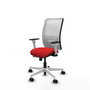 PIQUERAS Y CRESPO Silla de oficina Zulema Rojo/Blanco con Mecanismo Sincro/Traslack