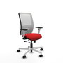 PIQUERAS Y CRESPO Silla de oficina Zulema Rojo/Blanco con Mecanismo Sincro/Traslack