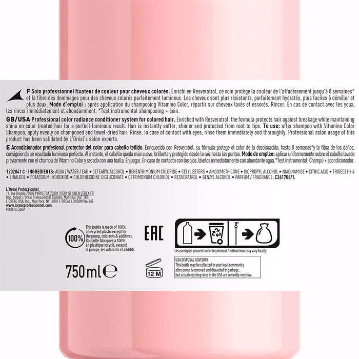 L'Oréal Professionnel Paris Vitamino Color Acondicionador 750 ml (Reacondicionado) lifce-vcolor-750ml L'Oréal Professionnel Paris Vitamino Color Acondicionador 750 ml (Reacondicionado) lifce-vcolor-750ml