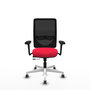 PIQUERAS Y CRESPO Silla de oficina Zulema Rojo/Negro con mecanismo Sincro/Traslack