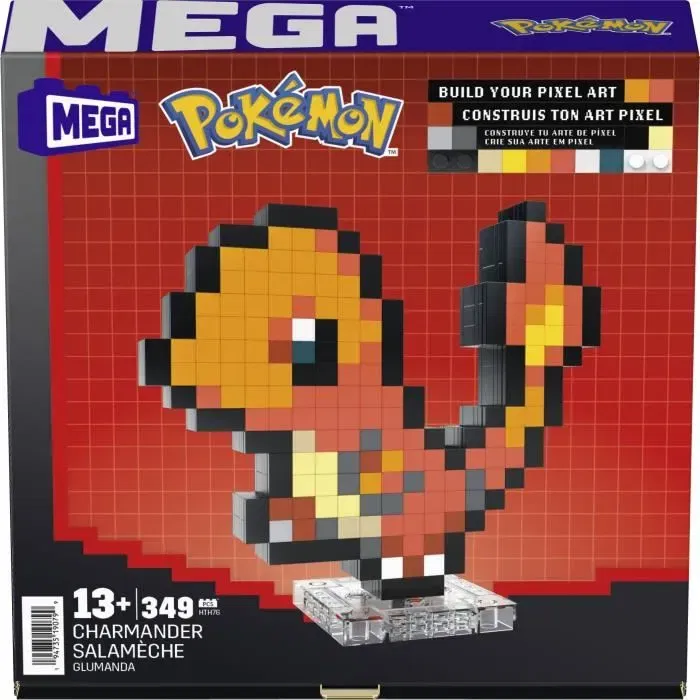 Mega Pokémon Charmander Juego de Construcción Retro 349 Piezas HTH76 Mega Pokémon Charmander Juego de Construcción Retro 349 Piezas HTH76