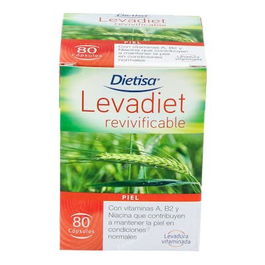Levadiet Revivificable 80Cap. Complemento Alimenticio Levadura Cerveza Vitaminas Piel