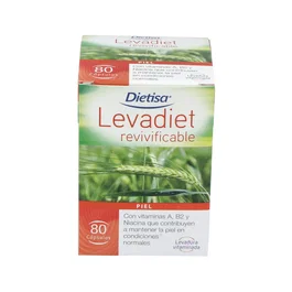 Levadiet Revivificable 80Cap. Complemento Alimenticio Levadura Cerveza Vitaminas Piel