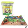 Set de Animales Salvajes Colorbaby Plástico 13 x 12 x 5 cm (4 Unidades)
