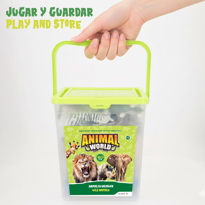 Set de Animales Salvajes Colorbaby Plástico 13 x 12 x 5 cm (4 Unidades) Set de Animales Salvajes Colorbaby Plástico 13 x 12 x 5 cm (4 Unidades)
