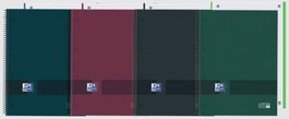 OXFORD Pack de 5 blocs A4+ 80 hojas con cuadrícula 5x5 colores neutros
