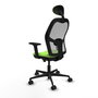 PIQUERAS Y CRESPO Silla de oficina Jorquera con mecanismo Sincro/Traslack, Pistacho y Gris
