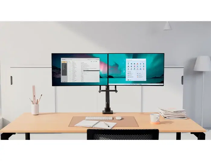 Kensington Brazo para dos monitores SmartFit Ergo con barra transversal y asa K58272WW Kensington Brazo para dos monitores SmartFit Ergo con barra transversal y asa K58272WW