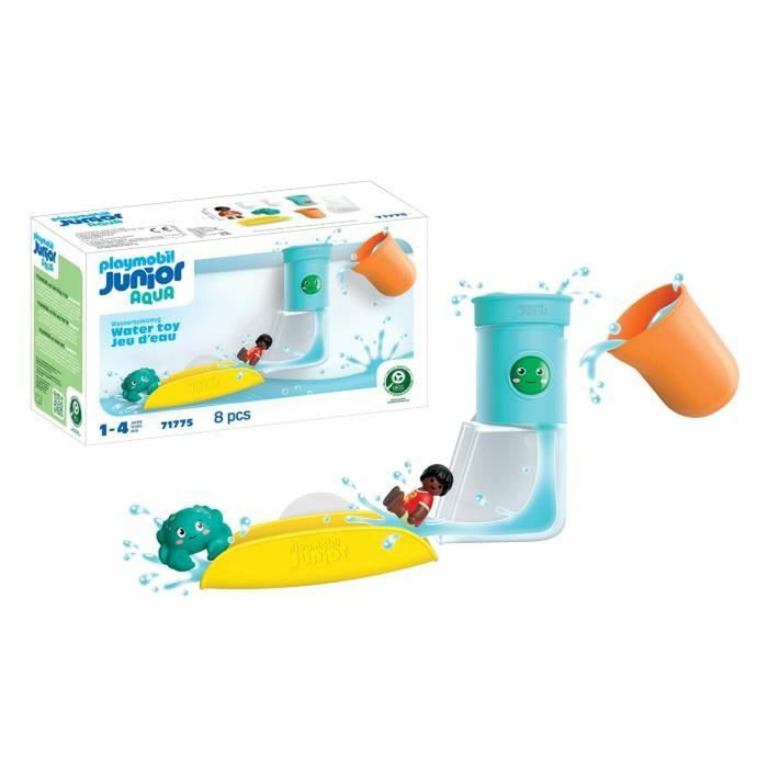 PLAYMOBIL Tanque de agua con tobogán 71775 Playmobil Junior Aqua, 8 piezas