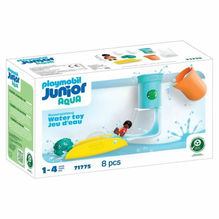 PLAYMOBIL Tanque de agua con tobogán 71775 Playmobil Junior Aqua, 8 piezas