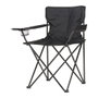 Outfit Silla de camping plegable con portavasos, negra