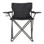 Outfit Silla de camping plegable con portavasos, negra
