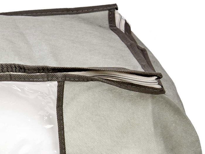 Kipit Caja Guarda Ropa Gris 60 x 45 x 30 cm Eco-Anti-moho Resistente Humedad Transpirable Duradera (Set de 24)