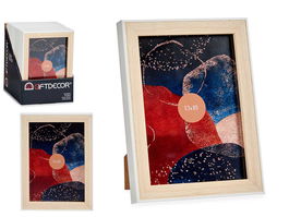 Giftdecor Portafoto Blanco Madera 13x18 cm (Set de 24)