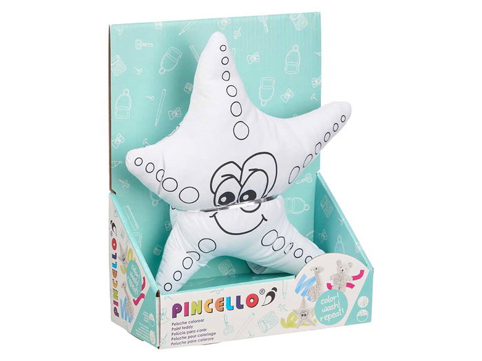 PINCELLO Peluche para Colorear Estrella Marina
